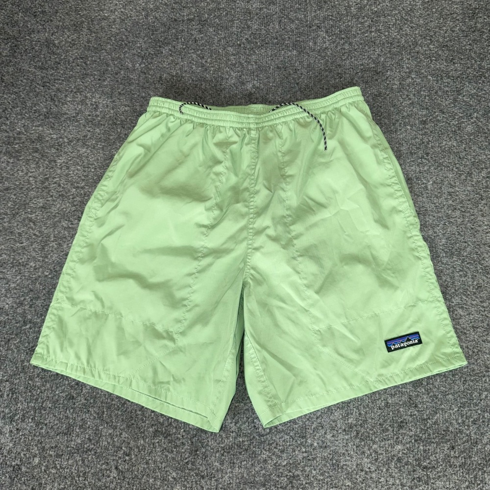Patagonia Baggies Short Men Medium Green Outdoor Hiking Swim Running Lightweight